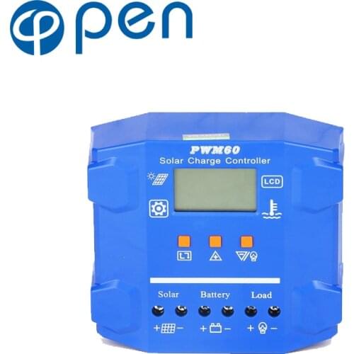 60A/50A/40A 12V 24V Auto Solar Charge Controller PWM Controllers LCD Dual USB 5V Output Solar Panel PV Regulator
