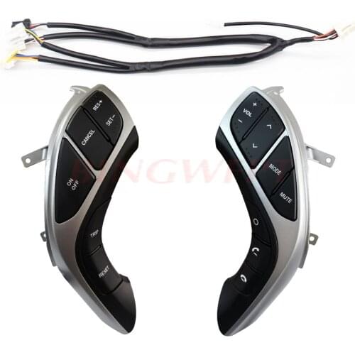 Car Styling Steering Wheel Control channel Phone Cruise Control Seven colors Button Switch For Hyundai Elantra AT 2012-2015