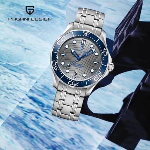 2021 New 007 Ceramic Ring Mens Automatic Watches Stainless Steel Waterproof 200M Men Mechanical WristWatch NH35A Business Sport