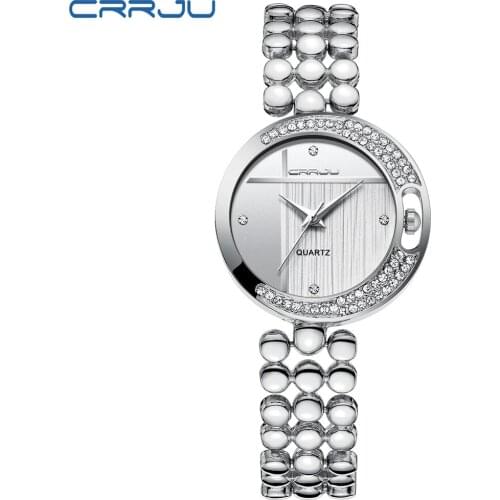 CRRJU Luxury Rhinestone Watch Women Watches Fashion Gold Womens Watches Ladies Watch Clock relogio feminino reloj mujer