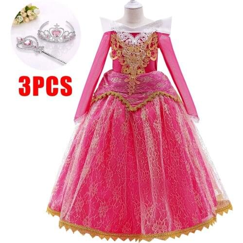 Kids Cosplay Dresses For Girls Halloween Carnival Costumes Girl Christmas Princess Dress Children Wedding Party Dress Clothes