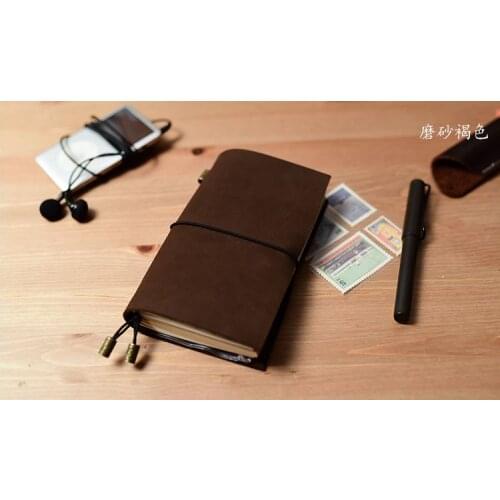 Genuine leather notebook travel notebook two style notebook gift present pure handmade notebook free imprint star picture