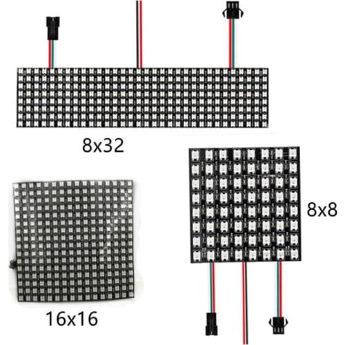 8x8 16x16 8x32 SK6812 WS2812B Individually Addressable Digital Flexible LED Panel Pixels Screen GyverLamp