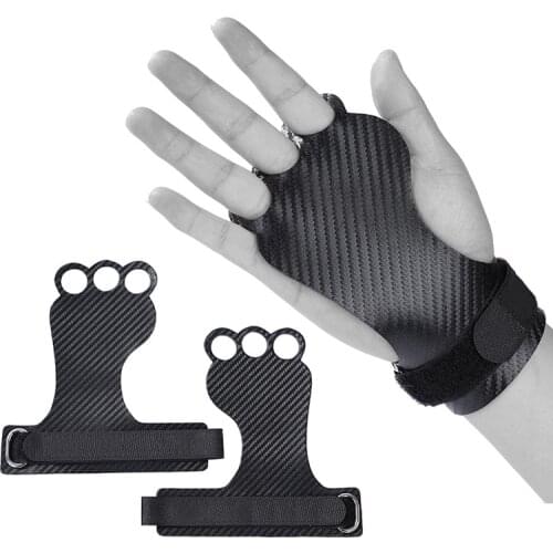 Carbon Gymnastics Hand Grips for Weight Lifting Crossfit Pullups Workout Palm Protector Gym Grip Gloves NEW ERGONOMIC DESIGN