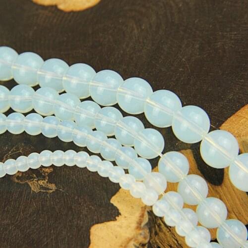 1 Strand 4mm 6mm 8mm 10mm 12mm Round Natural Opal Stone Loose Spacer Beads for DIY Bracelets Necklace Jewelry Making Materials