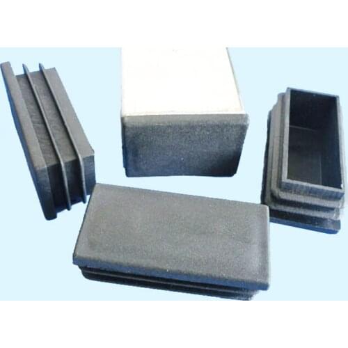 10*15 20 30 40 50 mm tube pipe Cap,Rectangle oblong,inch Folding bed awning leisure easy chair feet floor pad,Tube Insert Ending