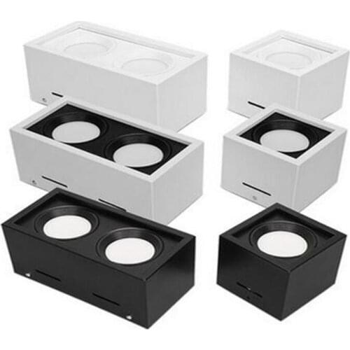 Square COB LED dimmable Downlights 10W 15W 20W 30W Surface Mounted LED Ceiling Lamps Spot Light LED Downlights AC85V-265V