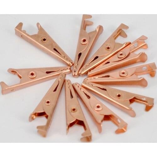 10pcs/lot 28mm Metal Alligator ClipCrocodile Electrical Clamp for Testing Probe Meter Black and Red with Plastic Boot