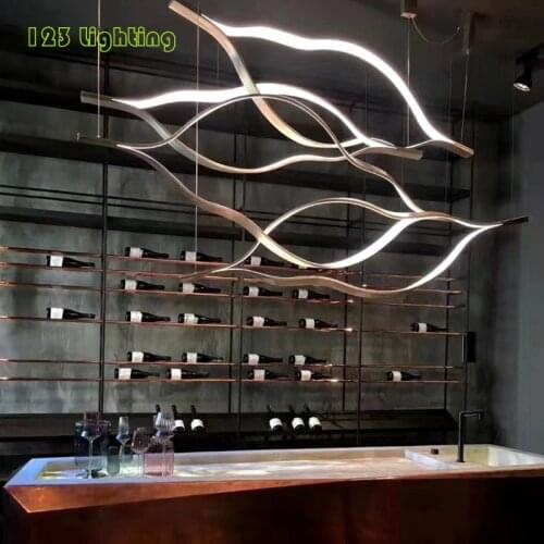 Minimalist Irregular LED Pendant Lamp Living Room Restaurant Hotel Light Fixtures Gold Cord Adjustable Loft Luminaire Home Deco