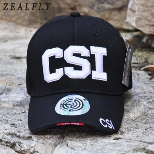 Embroidery Csi Letter Army mens caps Outdoor Sports Black Tactical Snapback Bone Casquette Dad Hat Drop Shipping