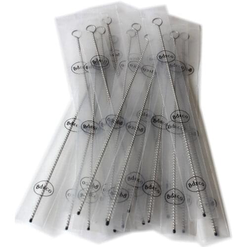 New 1pcs 7 1/32'' Stainless Steel Pipe Cleaners Smoking Accessories Drink Straw Cleaning Brush