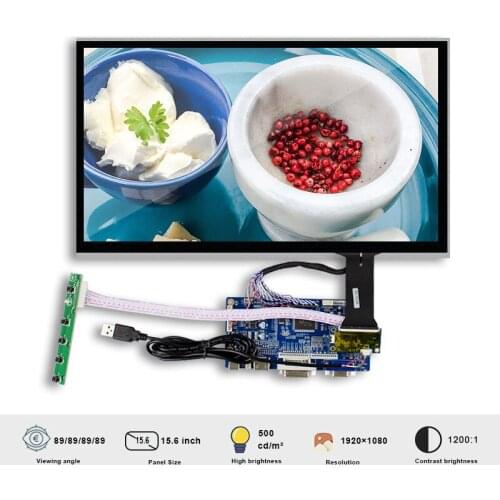 Original 15.6 Inch RGB LCD screen EV156FHM-N11 With Touch panel Control board HDMI VGA AV Resolution 1920*1080 Brightness 500