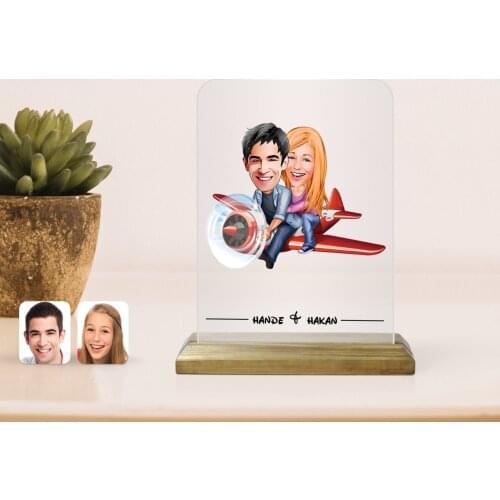 Personalized Valentine Caricature Of Çerçeve-11