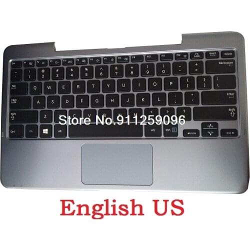 Laptop PalmRest&keyboard For Samsung XE500T1C English US Brazil BR Turkey TR Korea KR BA75-04157P Upper Case Touchpad New