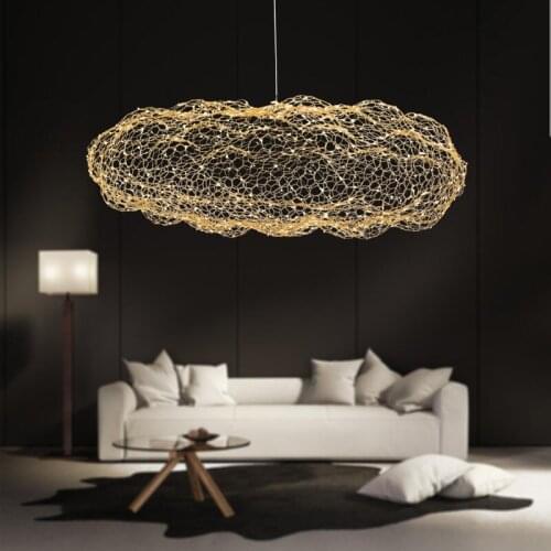 Nordic Hollow cloud pendant lamp Art Design Creative gold pendant lamp Hotel Hall Restaurant Bar Designer Gypsophila Chandeliers