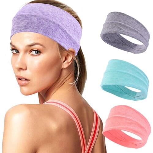 Fashion Absorbing Sweat Yoga Headband Candy Color Wide Hairband Turban Headwrap Accessories Simple Design Elastic Headbands Hot