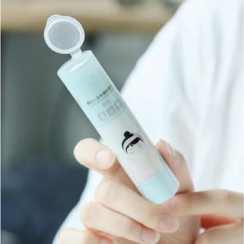 Portable Travel Disposable Cleansing Towel Storage Compressed Face Towel Magic Wipes Paper Wood Fiber Tissue 10 Capsules Dropshi