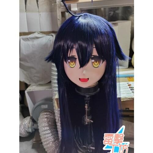 RAIGEKI 167) Silicone Head Mask Halloween Cosplay Cross Dressing BJD DOLL Comiket Cartoon Character Anime Cosplay Kigurumi Mask