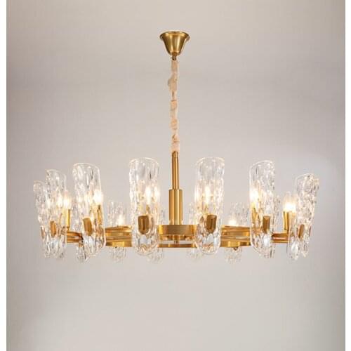 Manggic Light Luxury Modern Crystal Chandelier European Style Living Room Lamp Atmosphere Restaurant Lighting Villa Lamps