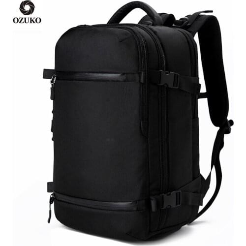 Ozuko Mens Backpack Korean Business Computer Backpack Mens Outdoor Multifunctional Waterproof Travel Bag Customization