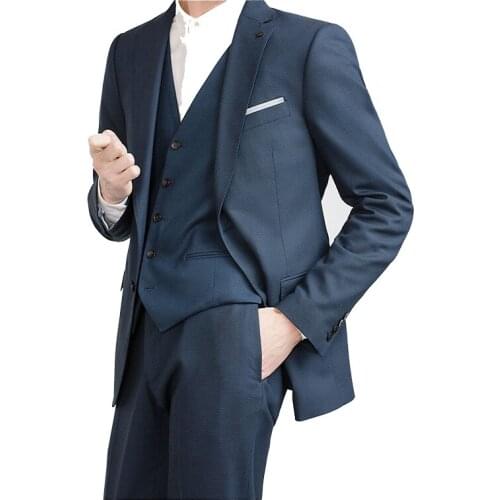 Custom Made Dark Blue Men Suits For Wedding, Bespoke Dark Blue Men Slim Fit Suits,Tailor Made Dark Blue Men Suits With Pants