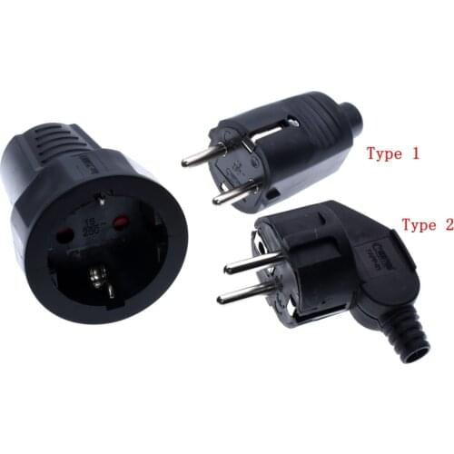 EU Germany Female to male AC power adaptor socket,Schuko CEE7/7 plug to CEE7/3 outlet for home wiring