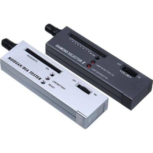 Diamond & Moissanite Tester Pen Gemstone Jewelry Hardness Dimension Testing Tools With LED Light And Audio Result Indication