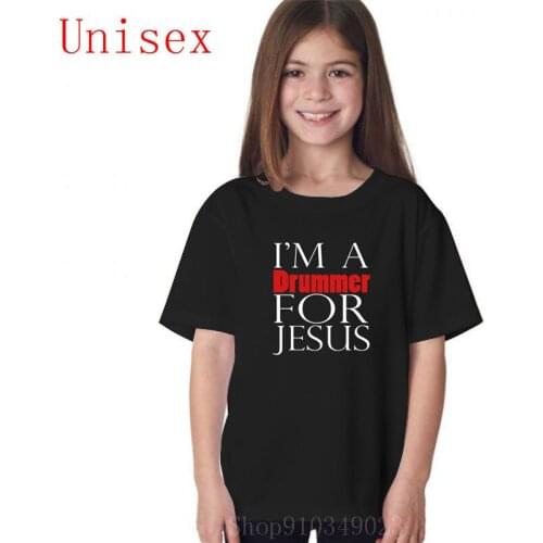 I'm a Drummer For Jesus boy clothes children clothes kids clothes boys comfortable high quality summer clothes hot sale