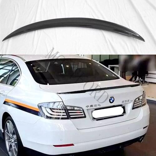 P Style F10 F18 Carbon Fiber Rear Spoiler for BMW 5 Series Trunk Lip Ducktail Wings 535i 530i 2010+ Car Styling