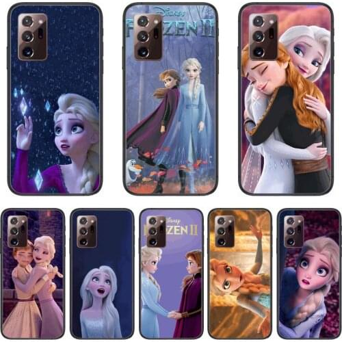 Frozen Phone Case cover hull For SamSung note20 10 9 8 4 pro plus black prime soft bumper Transparent