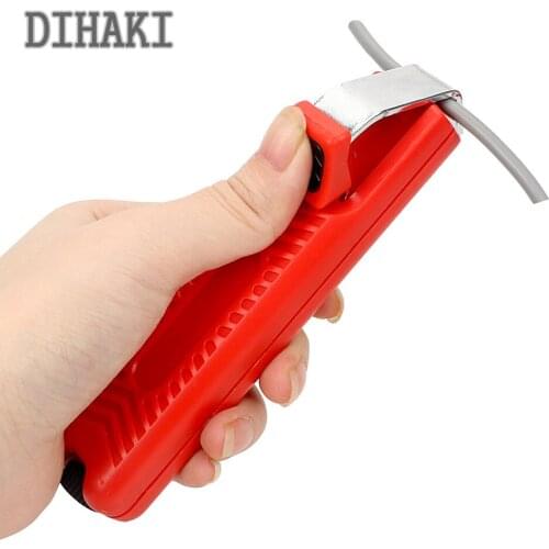 1PCs Wire Stripper Knife Mini Electrician Knife Cable Stripping Knife PVC Cable Plastic Handle 8-28mm Adjustable