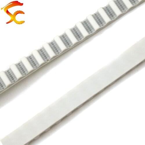 10meters/LOT T5 timing belt width 50mm white Polyurethane with steel core T5 50MM PU open belt