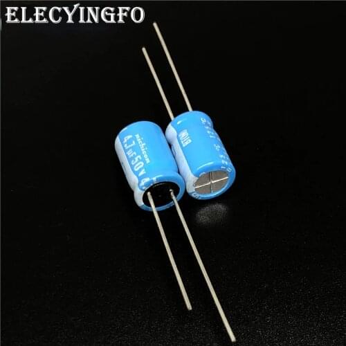 10pcs/100pcs 4.7uF 50V4.7uf NICHICON BT Series 8x11.5mm Highly dependable reliability 50V4.7uF Aluminum Electrolytic capacitor