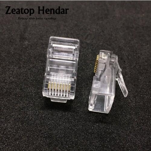 10Pcs RJ45 Cat5 CAT5e Male Plug RJ-45 Gold Plated Network Modular Plug 8P8C Connector