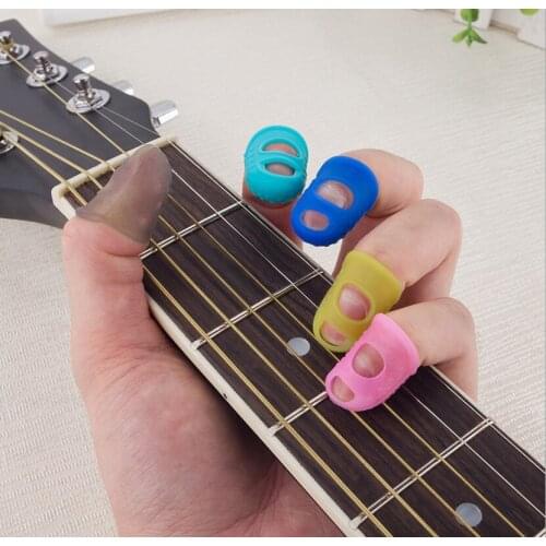 15Pcs Silicone Finger sleeve Slip Anti-scalding Needle Flip Book Money Playing Piano Thimble Tip Hollowed Out