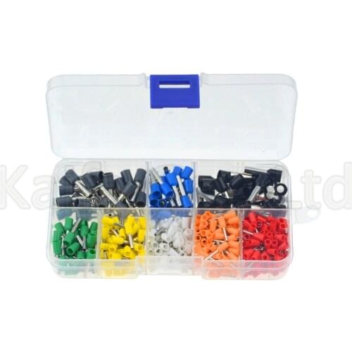 400PCS/box AWG 22-10 Insulated Cord Pin End Terminal Ferrules Kit Set Wire Copper Crimp Connector