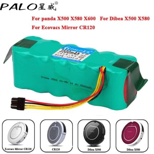 NI-MH 14.4V 3500mAh Battery for panda X500 Battery for Dibea X500 X580 X900 KK8 Vacuum Cleaner for Ecovacs Mirror CR120 battery