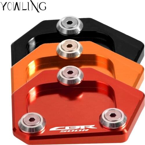 Motorcycle Accessories CNC Aluminum Side Kickstand Stand Extension Plate Foot Enlarge for honda cbr500r cbr 500r 2013 2014 2015