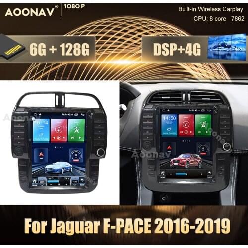 128GB car radio 2din Android 10.0 For Jaguar F-PACE 2016-2019 car multimedia player Stereo receiver GPS navigator