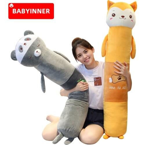 Babyinner Cartoon Stuffed Animals Plush Long Pillow Doll 90/140/170cm Cute Comfortable Sleeping Pillow Cushion Is The Best Gifts
