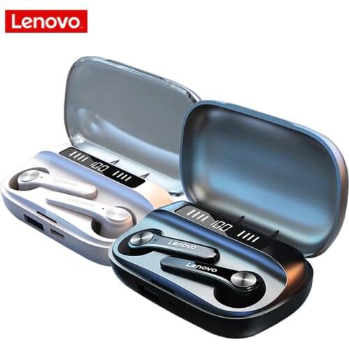 Lenovo QT81 Wireless BT Headphone Semi-in-ear Sports Earbuds IPX4 Waterproof Earphone with Display Screen Gaming Headset
