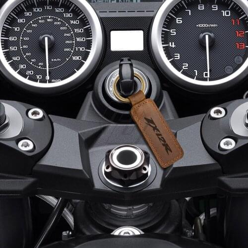 Motorcycle Keychain Cowhide Key Ring Case for Kawasaki ZX12R ZX-12R Key Chain