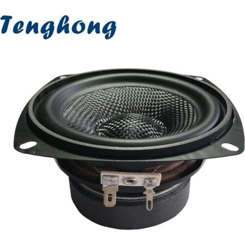 Tenghong 1pcs 4 Inch Midrange Bass Speaker 4/8Ohm 30W Fiberglass Bluetooth HIFI Portable Audio Speaker Unit Home Theater Woofer