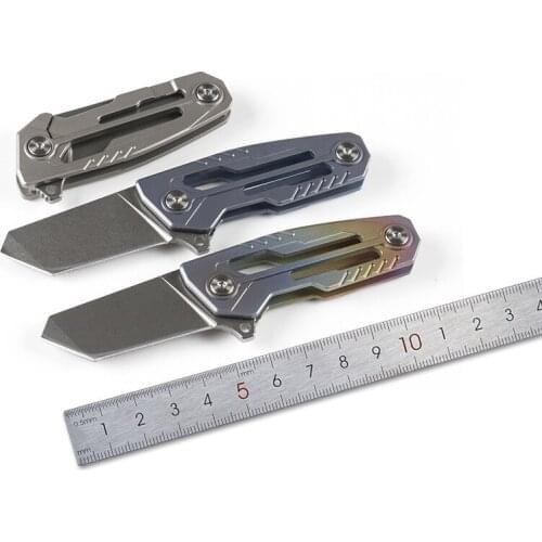 Hot folding knife multi functional outdoor anti-body camping tool stainless steel tool D2 blade Titanium Handle gift packing