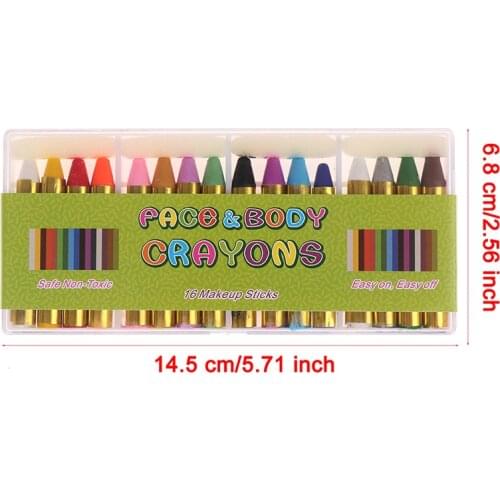 16 Colors Painted Face Crayons Children Face Body Painting Paint Prop