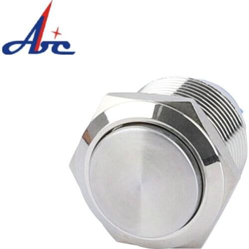 19mm Push Button High flush Non-Illuminated Self-locking ON-OFF Finger Press Latching Push Button Switch