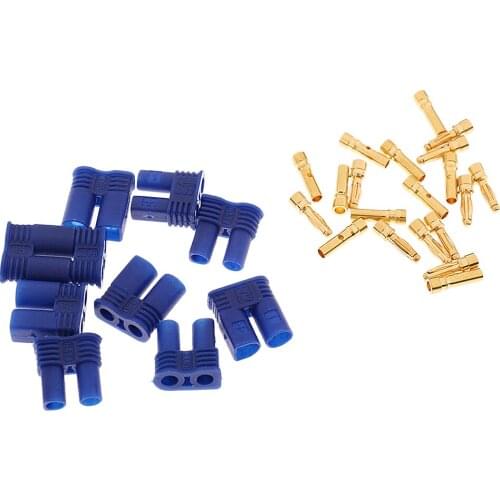 5 Pairs Connector Male Female Banana 2mm for EC2 Lipo Connector