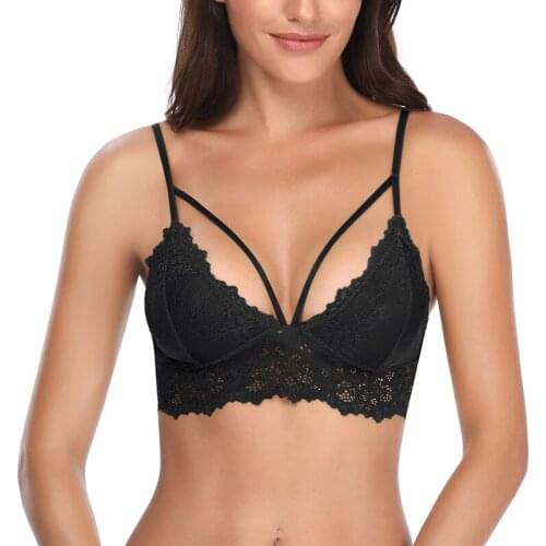 Lace Bralette Push Up Bras Plus Size Underwire Brassiere Seamless Sexy Lingerie Big Size Black Bras Padded Lace бюстгалтер Bras