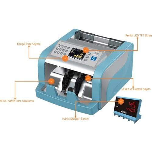 Value Mix Banknote Cointing Machine | HTM Mini Mix | 100 Counterfeit fake banknote detector For TL, USD, EUR, GBP