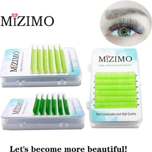 MIZIMO green mixed false eyelashes, extended eyelashes, cosmetic eyelashes, personal eyelashes, natural soft eyelashes, soft eye